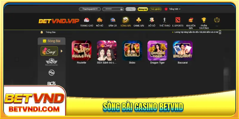 Sòng bài casino tại nhà cái Betvnd